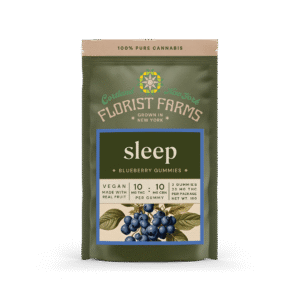 sleep-blueberry-gummies-2pk: A clear product shot of the Sleep Blueberry Gummies 2-pack, showing the packaging and the gummies.