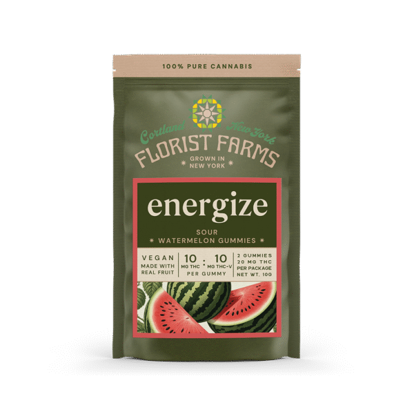 energize-sour-watermelon-gummies-2pk: A clear product shot of the Energize Sour Watermelon Gummies 2-pack, showing the packaging and the gummies.