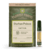 durban-poison-vape-cartridge-1g-florist-farms: A clear product shot of the Florist Farms Durban Poison Vape Cartridge, highlighting its design and the 1g capacity.