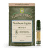 northern-lights-vape-cartridge-1g-florist-farms: A clear product shot of the Florist Farms Northern Lights Vape Cartridge, highlighting its design and the 1g capacity.