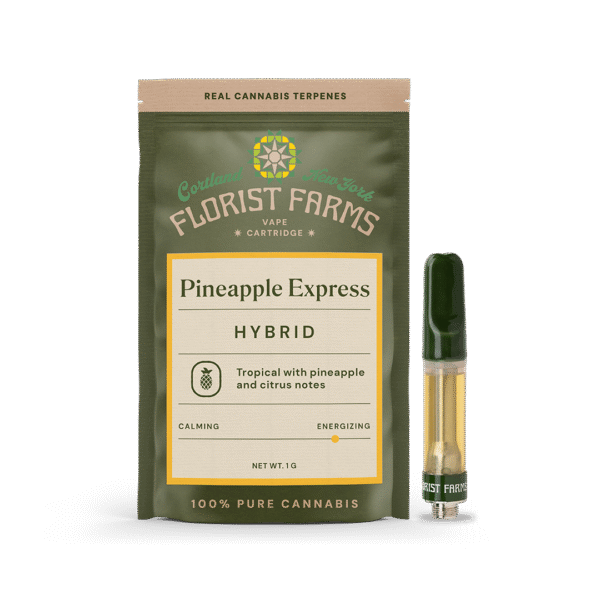 pineapple-express-vape-cartridge-1g: A clear product image of the Pineapple Express 1g vape cartridge, highlighting its design and branding.