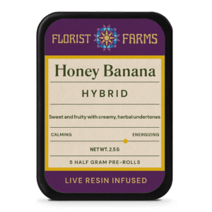 Infused Live Resin Honey Banana | 1/2 Gram Joints | 5pk