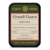 florist-farms-grandi-guava-sativa-prerolls-7pk-tin: A clear product shot of the Florist Farms Grandi Guava 7-pack tin, highlighting its sleek design and branding.
