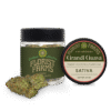 florist-farms-grandi-guava-strain-quarter-ounce-jar: A clear product shot of the Florist Farms Grandi Guava quarter ounce (7g) flower jar, showcasing the branding and product.