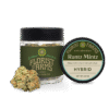 runtz-mintz-strain-quarter-ounce-jar: A clear product shot of the Florist Farms Runtz Mintz quarter ounce (7g) flower jar, showcasing the branding and product.