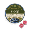 sleep-blueberry-gummies-florist-farms: A close-up of Florist Farms Sleep Blueberry Gummies in their packaging, highlighting their inviting color and texture.